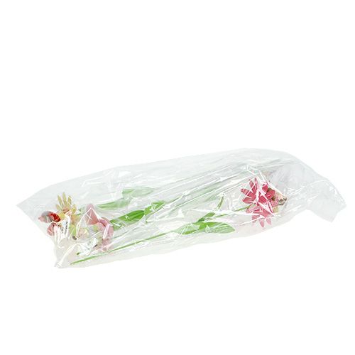 Floristik24 Flower plug metal flower sort. 6.5cm L32cm 4pcs