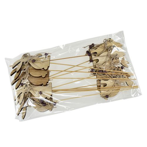 Product Flower Sticks Wooden Easter Bunny Rabbit Decoration 8cm x 6cm 12 pcs