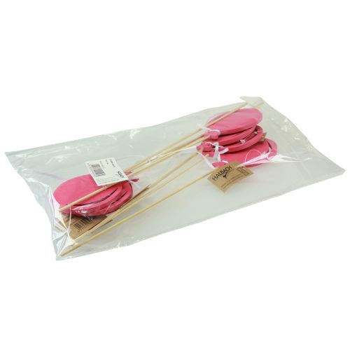 Product Flower stick bouquet decoration cake topper balloon pink 28cm 8 pcs