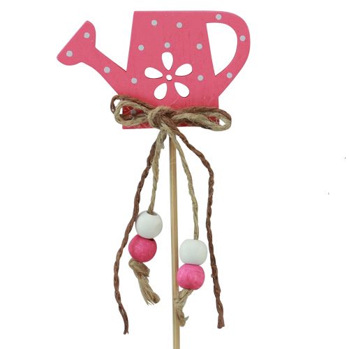 Flower plug dotted watering can decoration wood 4.5×7cm 10 pcs