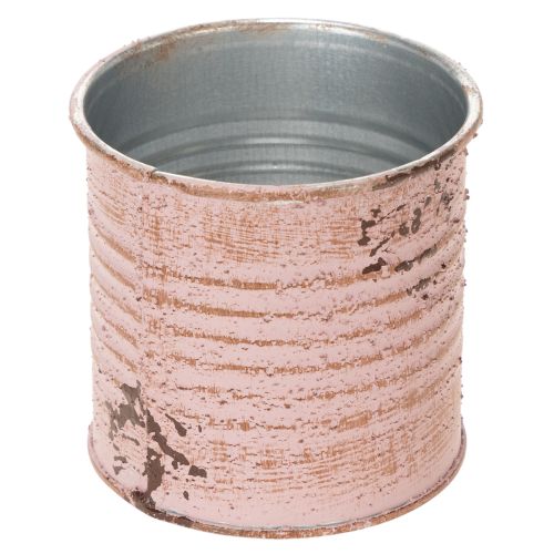 Product Flower pot decorative tin round antique rose metal planter Ø8cm H7.5cm