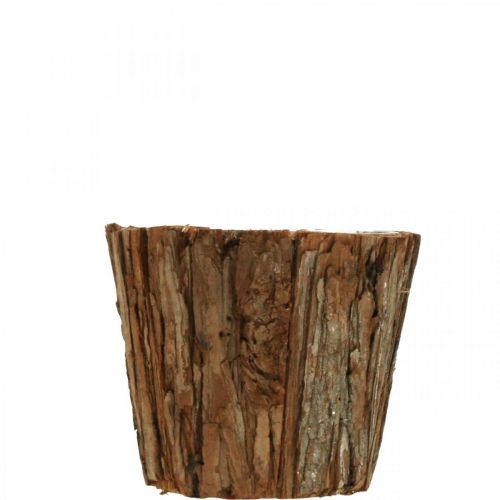 Floristik24 Planter, flower pot high, tree bark decoration Ø14cm H12.5cm