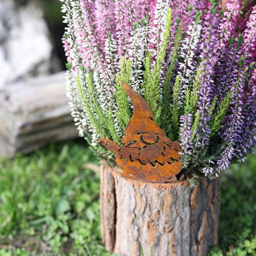 Product Flowerpot wood bark planter gnome rust H24cm