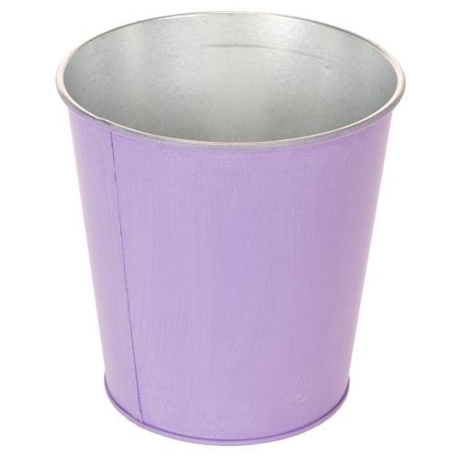Round pastel-colored flower pot with floral motif for houseplants, 12cm, 3 pieces | Floristik24.ie