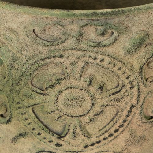 Product Metal flower pot, green, vintage, Ø22cm–13.5cm, set of 3