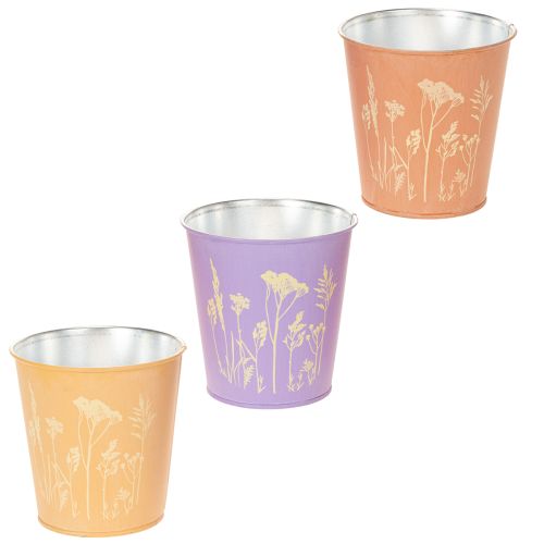 ProductName  
Set of 3 Metal Plant Pots with Pastel Floral Design, 10cm  

ProductDescription  
<h2>Decorative Metal Plant Pots with Pastel Floral Design</h2>  

<p>Bring charm and character to your home with this set of 3 metal plant pots, featuring a de buy online | Floristik24.ie