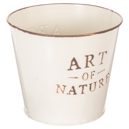 Zinc flower pot Art of Nature Cream Ø17.5cm H15cm | Floristik24.ie