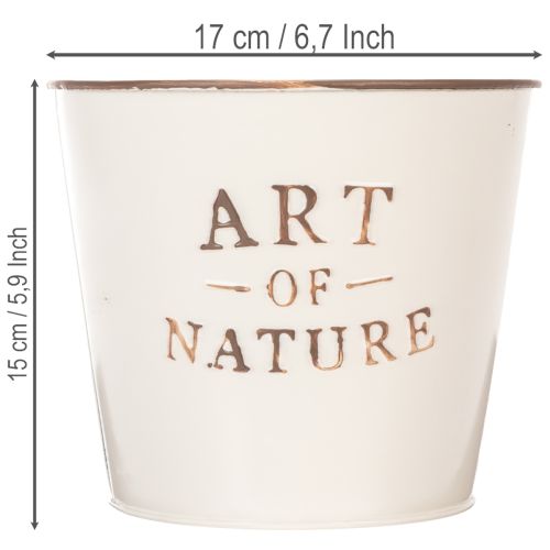 Zinc flower pot Art of Nature Cream Ø17.5cm H15cm | Floristik24.ie