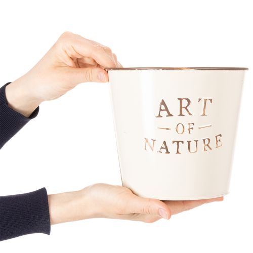 Product Zinc flower pot Art of Nature Cream Ø17.5cm H15cm