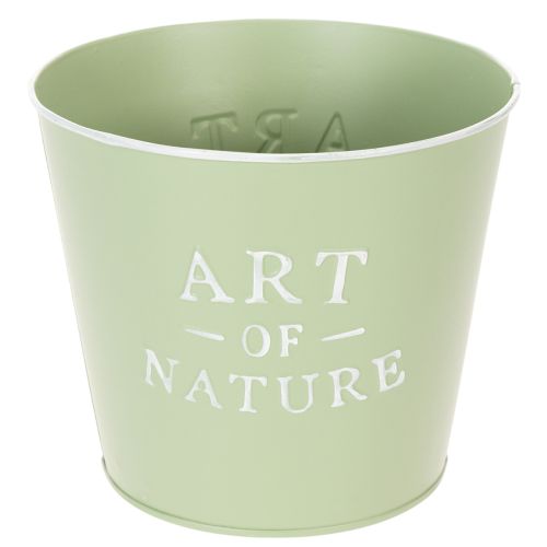 Product Zinc flower pot Art of Nature mint green Ø17.5cm H15cm