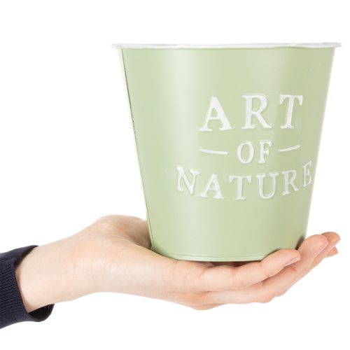 Product Zinc flower pot Art of Nature mint green Ø17.5cm H15cm