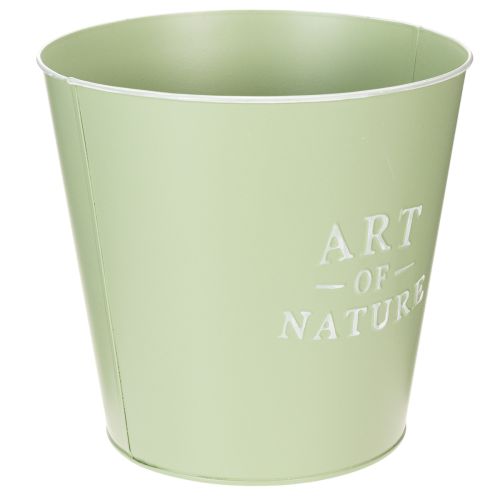 Product Zinc flower pot, metal planter, mint green, Ø22cm, H21cm