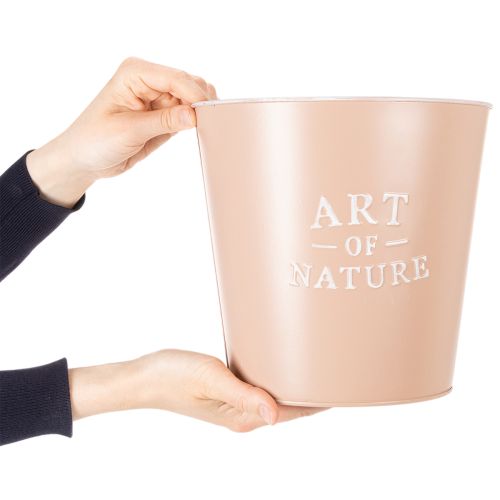 Round Zinc Planters in Pastel Colours - Set of 2 (22cm) | Floristik24.ie
