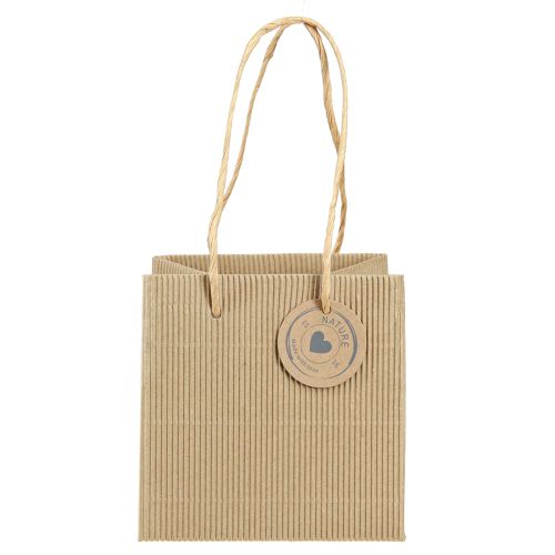 Floristik24 Paper Flowerpot Ribbed with Foil 12x12cm 8 pcs