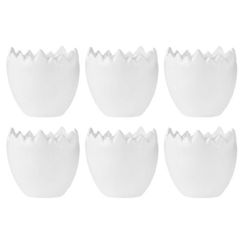 Product Flowerpot Ceramic Egg White Planter Ø8cm H8.5cm 6 pcs