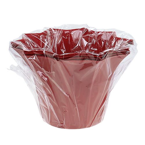 Floristik24 Flower pot plastic Ø14cm red 10pcs