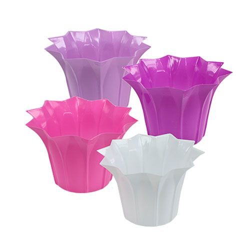 Floristik24 Plastic pot colored Ø15cm H10cm 10pcs