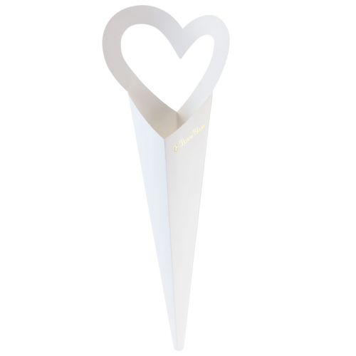 Flower Bag Roses Gift Packaging White 46cm 12 Pcs