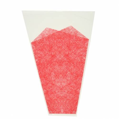 Floristik24 Flower bag jute red L36cm W25cm - 12cm 50 pcs