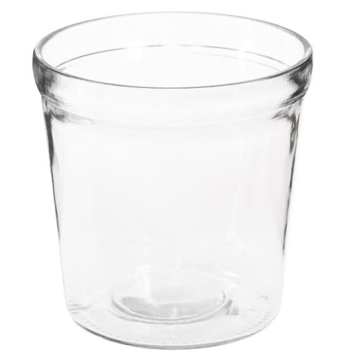 Floristik24 Flowerpot Glass Clear Conical Ø12cm H12.5cm 2pcs