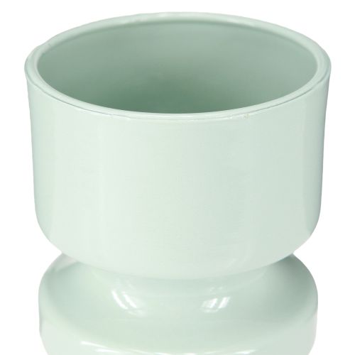 Product Flower Vase Metal in Mint Green Enamel Ø9cm H17.5cm