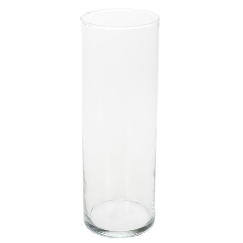 Flower vase, slim glass cylinder, can be used as a glass vase or tall decorative glass, 30cm