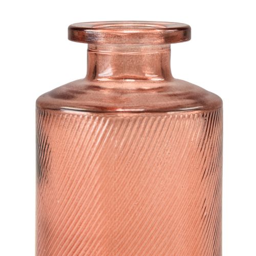 Floristik24 Flower vase mini glass decoration retro H13cm orange 4pcs