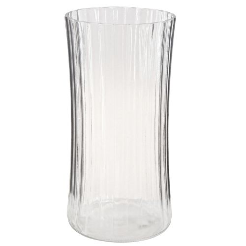 Flower vases made of glass Vase Retro Clear Ø12cm H24cm 2pcs