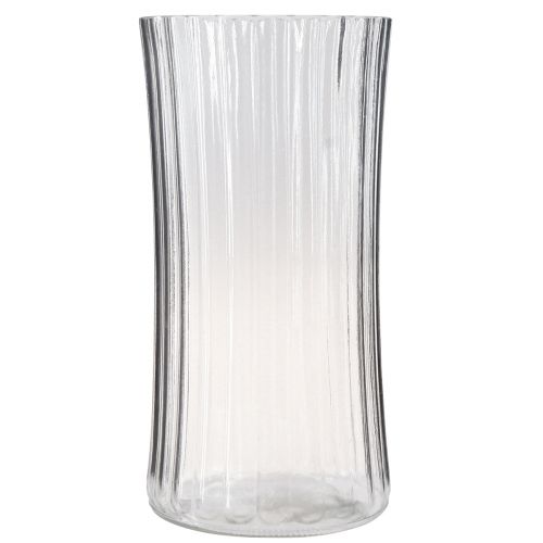 Product Flower vases made of glass Vase Retro Clear Ø12cm H24cm 2pcs