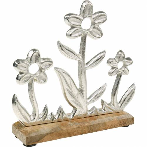 Spring decoration flower meadow base mango wood stand table decoration