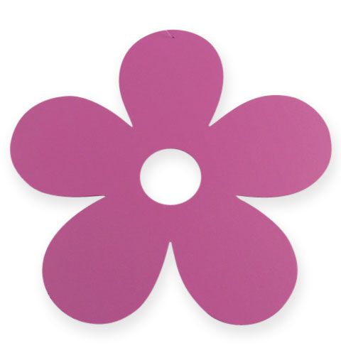 Floristik24 Wooden flower to hang Ø25cm pink