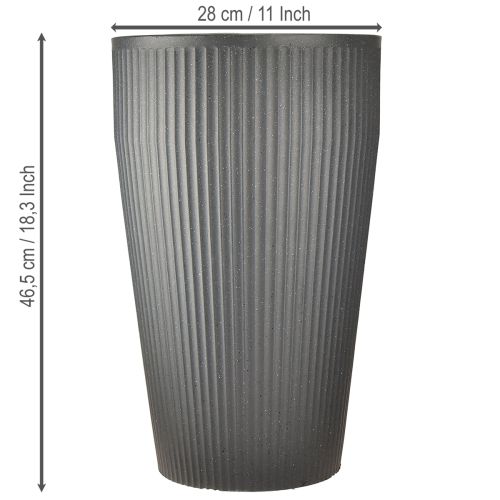 Product Floor vase plastic planter anthracite Ø28cm H46.5cm