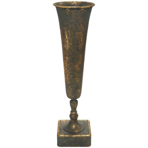 Floor vase metal gold gray vase antique look Ø15.5cm H57cm