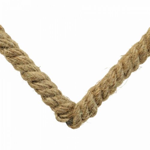 Floristik24 Boho style, heart metal ring decorative ring jute ribbon B23cm 4pcs