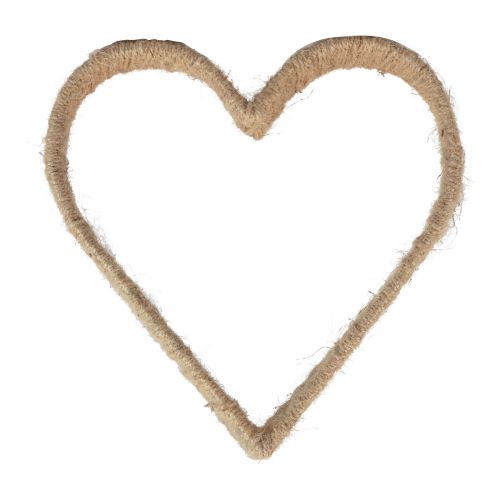 Floristik24 Boho Style, heart metal ring decorative jute ribbon 30cm