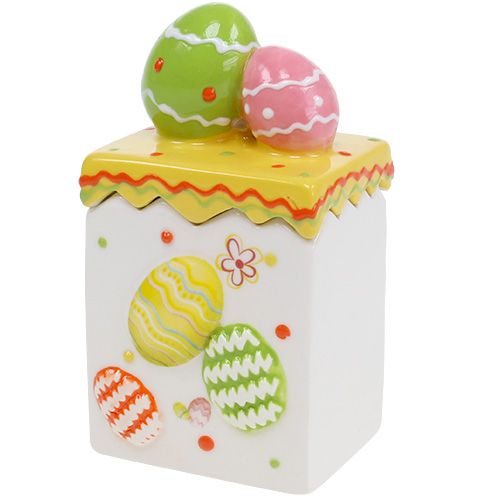 Floristik24 Candy jar yellow Easter 13.5cm