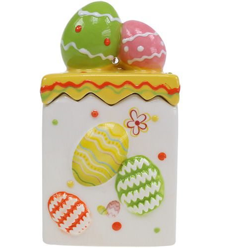 Floristik24 Candy jar yellow Easter 13.5cm