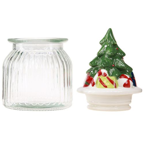 Product Candy jar with lid Christmas bonboniere H20cm 2pcs