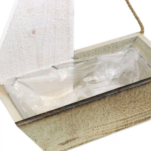 Floristik24 Decorative ship, maritime wooden decoration, sailing boat for planting white, natural H37cm L25.5cm