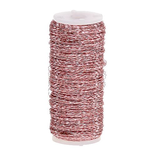 Floristik24 Bouillon effect wire Ø0.30mm 100g/140m pink