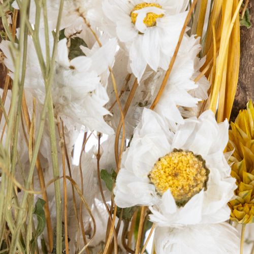 Product Dried flower bouquet with roses made of Sola wood. Elegant bouquet for natural home decoration. 50cm