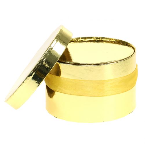 Floristik24 Flower box gold Ø14 / 16cm 2pcs