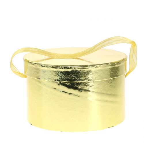 Floristik24 Flower box gold Ø14 / 16cm 2pcs