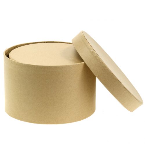 Floristik24 Box round flower box nature Ø14 / 16cm 2pcs