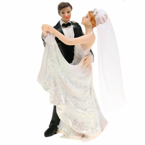 Wedding decoration bride and groom hand painted H13cm
