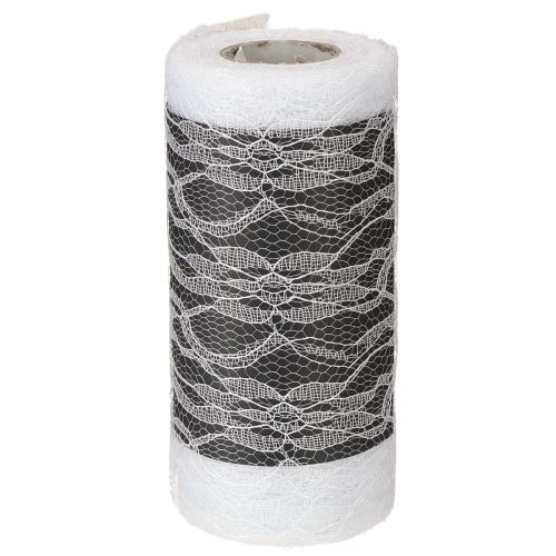 Product Wide lace ribbon table runner lace white 150mm 10m