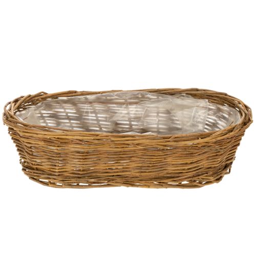 Bread basket approx. 30cm oval unpeeled | Floristik24.ie