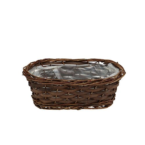 Floristik24 Bread basket oval unpeeled 25cm H9cm