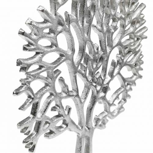 Floristik24 Decorative beech tree in silver, tree silhouette made of metal, decorative tree on mango wood