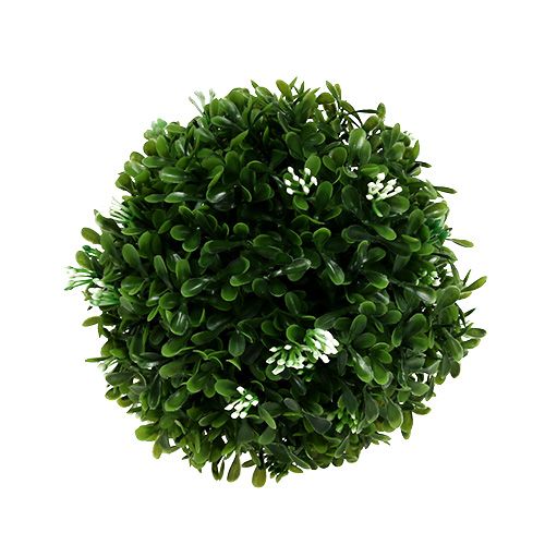 Floristik24 Boxwood ball with flowers green decorative ball Ø15cm 1 pc